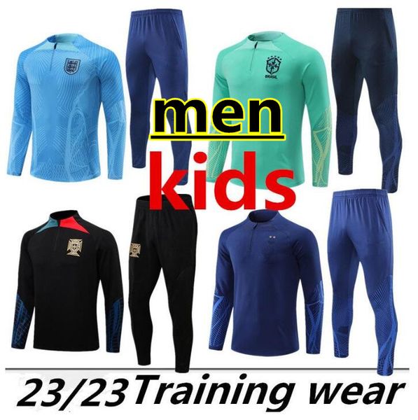 22/23 soccer sets england kane benzema mbappe portugal mohamed survetement soccer tracksuits 2022 2023 kids kit set training suit jogging ho, Black
22/23 soccer sets england kane benzema mbappe portugal mohamed survetement soccer tracksuits 2022 2023 kids kit set training suit jogging ho, Black