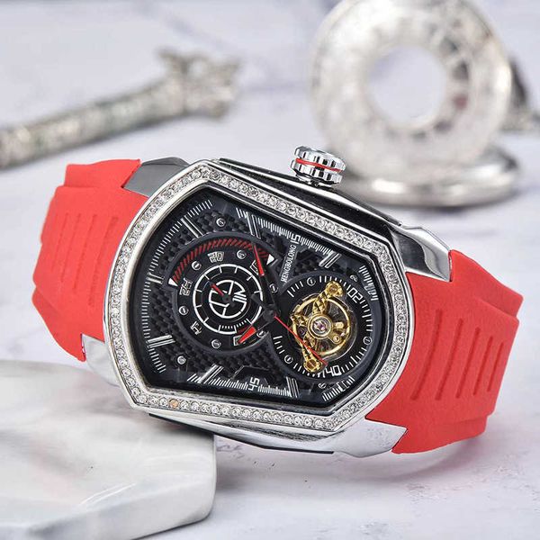 wristwatches new model for same device tourbillon wheel mechanical watch men waterproof rubber watches diamond tonneau, Slivery;brown
wristwatches new model for same device tourbillon wheel mechanical watch men waterproof rubber watches diamond tonneau, Slivery;brown