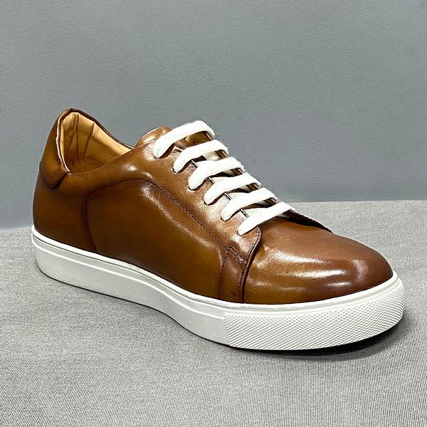 mens genuine leather casual shoes lace-up derby fashion handmade sports daily flat sneakers comfortable soft shoe for men, Black
mens genuine leather casual shoes lace-up derby fashion handmade sports daily flat sneakers comfortable soft shoe for men, Black