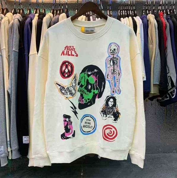 designer 2022 fashion men's hoodies cotton sweater high street galleryt deptss skull flame print autumn and winter round neck loose hip, Black
designer 2022 fashion men's hoodies cotton sweater high street galleryt deptss skull flame print autumn and winter round neck loose hip, Black