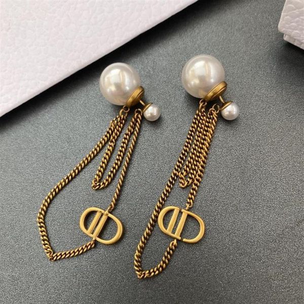 gold temperament big pearl style women's dijia tassel double chain earrings personality color1802, Silver
gold temperament big pearl style women's dijia tassel double chain earrings personality color1802, Silver