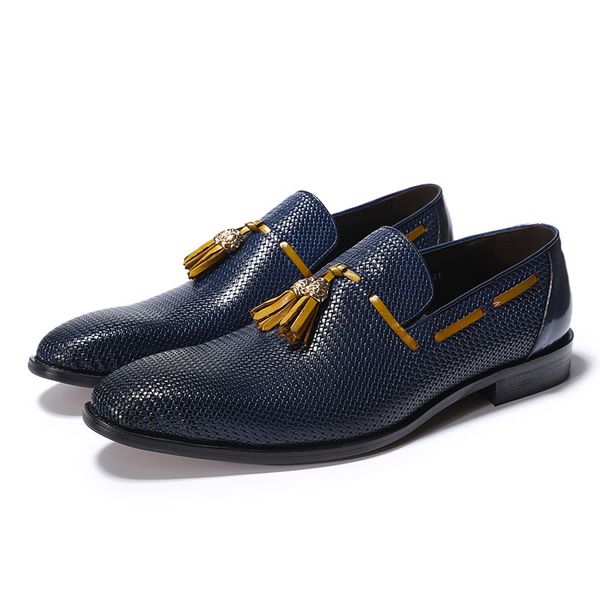 fashion classic mens tassel loafer shoes genuine leather blue black slip on pointed casual wedding party dress shoes for men
fashion classic mens tassel loafer shoes genuine leather blue black slip on pointed casual wedding party dress shoes for men
