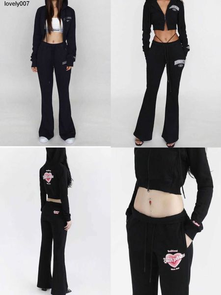 men's pants designer badblood love embroidery elastic waist flare pants wide pants sweatpants, Black
men's pants designer badblood love embroidery elastic waist flare pants wide pants sweatpants, Black