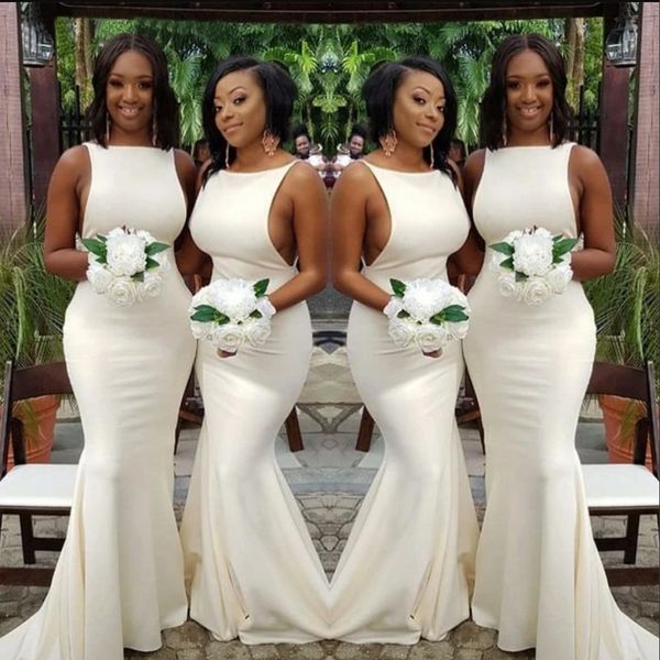 mermaid bridesmaid dresses sleeveless scoop white satin long african black girls wedding party dress women formal evening prom gowns, White;pink
mermaid bridesmaid dresses sleeveless scoop white satin long african black girls wedding party dress women formal evening prom gowns, White;pink