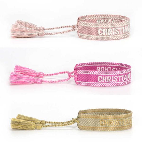 bracelets luxury fashion women's d brand designer bangle letter embroidery bracelet hand woven jewelry bohemian rope trinket men girl f, Golden;silver
bracelets luxury fashion women's d brand designer bangle letter embroidery bracelet hand woven jewelry bohemian rope trinket men girl f, Golden;silver