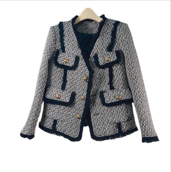 1020 2022 autumn women's jackets coat long sleeve v neck tweed black fashion womens clothes huilin, Black;brown
1020 2022 autumn women's jackets coat long sleeve v neck tweed black fashion womens clothes huilin, Black;brown