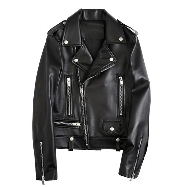 fashion street women real sheep skin leather jacket genuine leather classic short motorcycle jackets designer casual coat, Black
fashion street women real sheep skin leather jacket genuine leather classic short motorcycle jackets designer casual coat, Black