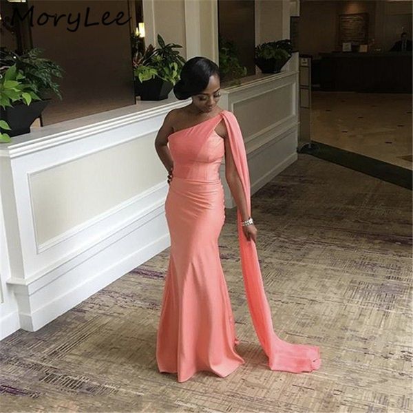 mermaid bridesmaid dresses one shoulder floor length sweep train satin pleated wedding party evening dress gowns, White;pink
mermaid bridesmaid dresses one shoulder floor length sweep train satin pleated wedding party evening dress gowns, White;pink