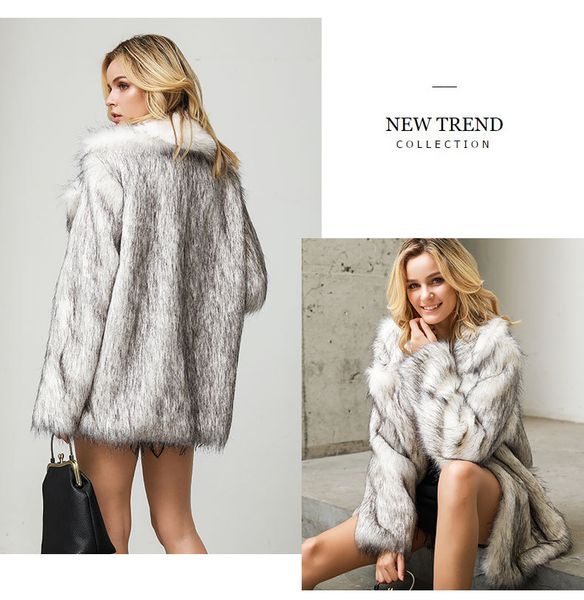 white furry faux fur coat women fashion fur collar jacket 4xl elegant flurry party club outwear thick winter, Black
white furry faux fur coat women fashion fur collar jacket 4xl elegant flurry party club outwear thick winter, Black