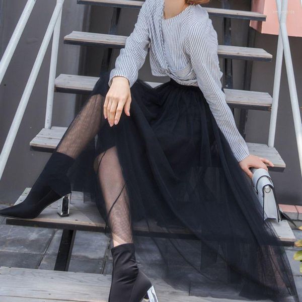skirts 80cm womens high waist three layer sheer mesh pleated tulle midi long tutu skirt sweet solid candy color drape swing loose, Black
skirts 80cm womens high waist three layer sheer mesh pleated tulle midi long tutu skirt sweet solid candy color drape swing loose, Black