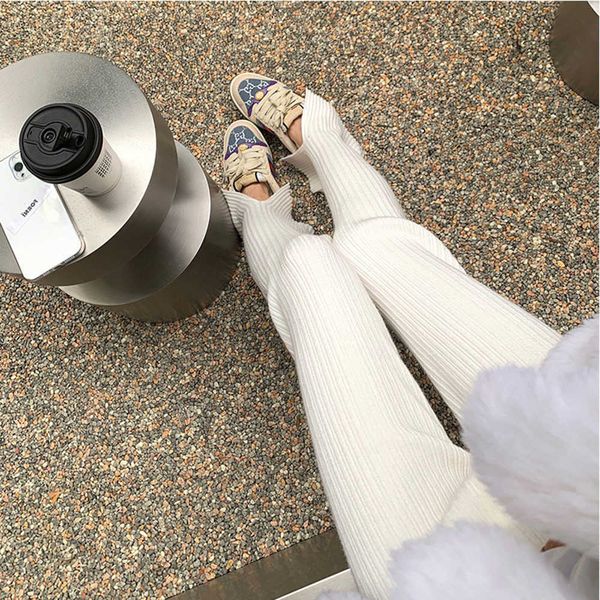 women's pants capris casual warm loose split floor-length sweater pants for women autumn winter high waist wide leg knitted trousers fe, Black;white
women's pants capris casual warm loose split floor-length sweater pants for women autumn winter high waist wide leg knitted trousers fe, Black;white