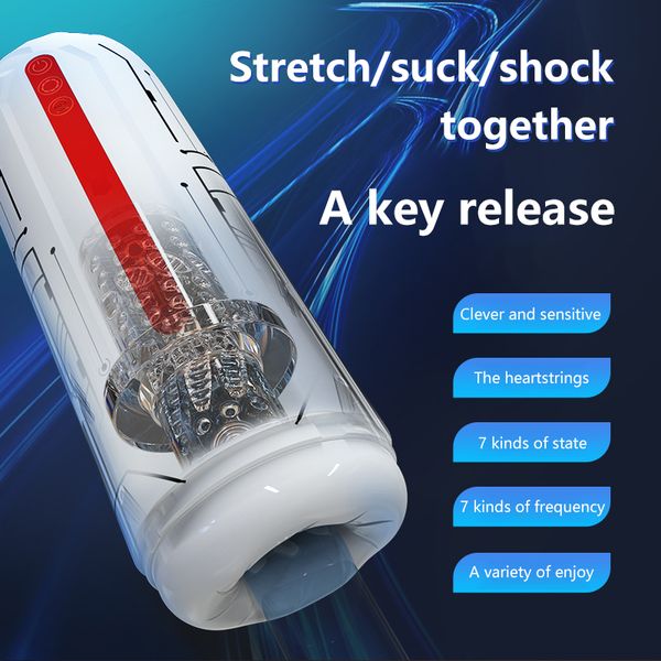 costumes automatic telescopic vibration intelligent heating whole body waterproof male electric masturbator vacuum suction to, Black
costumes automatic telescopic vibration intelligent heating whole body waterproof male electric masturbator vacuum suction to, Black
