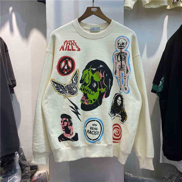 designer 2022 fashion men's hoodies cotton sweater galleryt deptss personality skull flame banner print hip hop street fashion plush cr, Black
designer 2022 fashion men's hoodies cotton sweater galleryt deptss personality skull flame banner print hip hop street fashion plush cr, Black