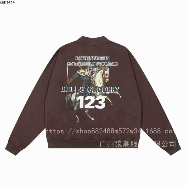 rrr123 washed foam letter knight fashion brand high street loose couple casual henry neck sweatshirt, Black
rrr123 washed foam letter knight fashion brand high street loose couple casual henry neck sweatshirt, Black