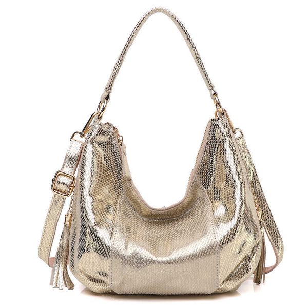 shoulder bags 100% real leather bag metallic color serpentine embossed handbag female casual stylish tote hobos cross body 221024
shoulder bags 100% real leather bag metallic color serpentine embossed handbag female casual stylish tote hobos cross body 221024