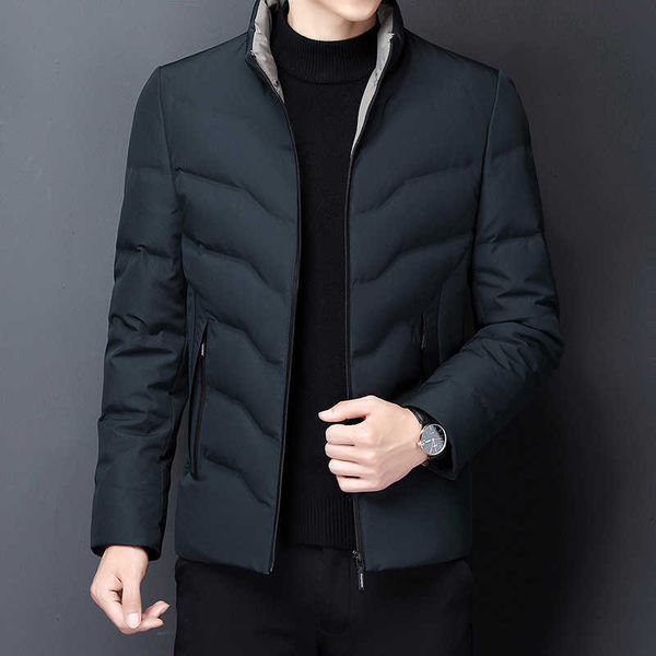 winter men's down jacket light thickened business stand collar warm slim fit, Black
winter men's down jacket light thickened business stand collar warm slim fit, Black