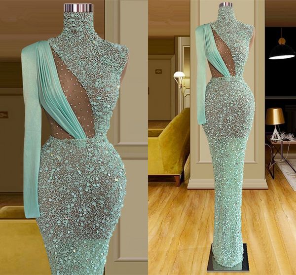 mint green one shoulder mermaid prom formal dress 2023 high neck beaded sequin pageant evening gowns vestidos gala arabic dubai customed rob, Black
mint green one shoulder mermaid prom formal dress 2023 high neck beaded sequin pageant evening gowns vestidos gala arabic dubai customed rob, Black