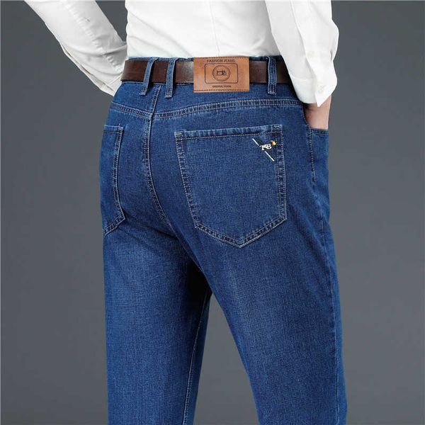 new young and middle aged fashion leisure four season men's business jeans straight, Blue
new young and middle aged fashion leisure four season men's business jeans straight, Blue