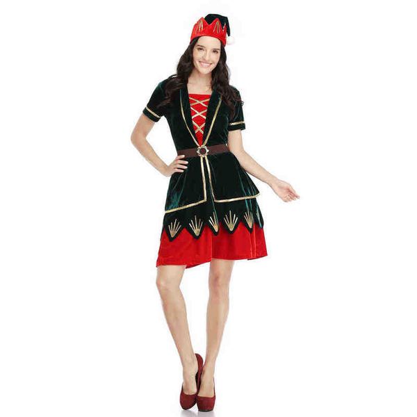 stage wear cosplay santa claus women's green red velvet christmas comes xmas santa dress come t220906, Black;red
stage wear cosplay santa claus women's green red velvet christmas comes xmas santa dress come t220906, Black;red