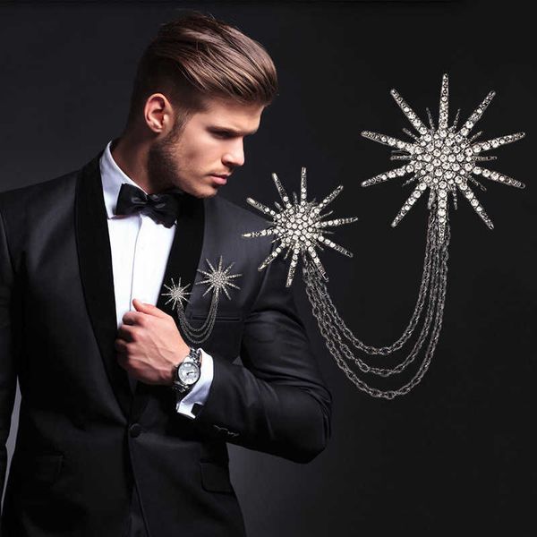 pins brooches fashion new retro metal brooch tassel chain men's suit six-awn stars snowflake lel and women men accessories l221024, Gray
pins brooches fashion new retro metal brooch tassel chain men's suit six-awn stars snowflake lel and women men accessories l221024, Gray