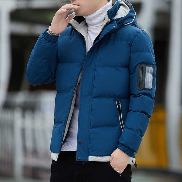 2022 winter new down cotton jacket men's casual warm keeping thick hooded coat youth trend, Black
2022 winter new down cotton jacket men's casual warm keeping thick hooded coat youth trend, Black