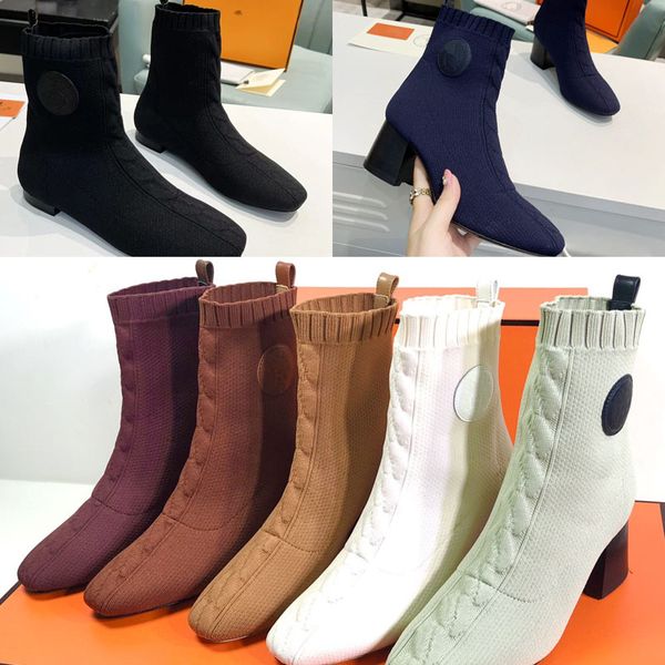 2022 designer women luxury stretch knitting socks boots classic h home square head sheepskin leisure sports short boots leather soles thick, Black
2022 designer women luxury stretch knitting socks boots classic h home square head sheepskin leisure sports short boots leather soles thick, Black