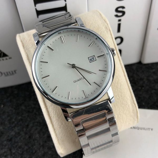 luxury brand men's quartz watch fashion leisure suitable for white collar stainless steel watch in student office, Slivery;brown
luxury brand men's quartz watch fashion leisure suitable for white collar stainless steel watch in student office, Slivery;brown