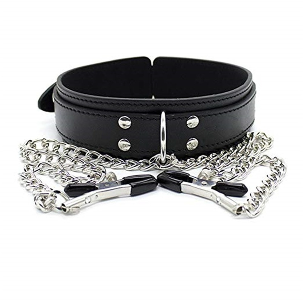 costumes faux leather choker collar with nipple breast clamp clip chain couple sm toys for woman tools for couples adult, Black
costumes faux leather choker collar with nipple breast clamp clip chain couple sm toys for woman tools for couples adult, Black