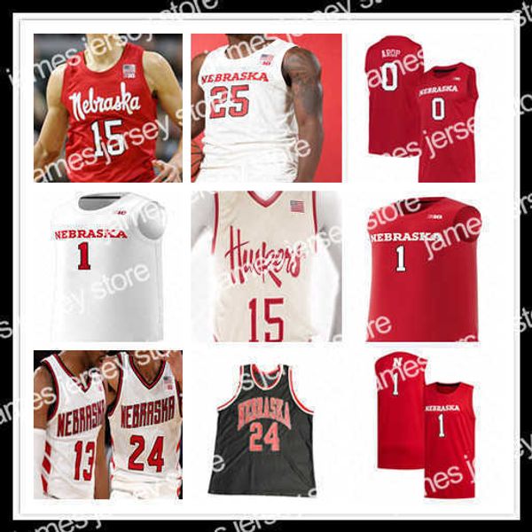 college basketball wears custom ncaa college nebraska cornhuskers basketball jerseys men thorir thorbjarnarson haanif cheatham yvan ouedraog, Black
college basketball wears custom ncaa college nebraska cornhuskers basketball jerseys men thorir thorbjarnarson haanif cheatham yvan ouedraog, Black