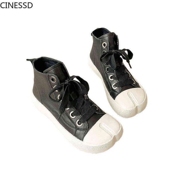 shoes women dress tabi sneaker split toe white first layer cow leather woman lace up flat mixed color vulcanized 220715, Black
shoes women dress tabi sneaker split toe white first layer cow leather woman lace up flat mixed color vulcanized 220715, Black