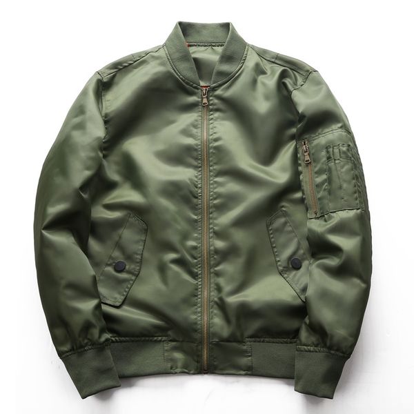 solid mens bomber jacket spring autumn male baseball jackets brand pilot men's outwear coat zipper, Black;brown
solid mens bomber jacket spring autumn male baseball jackets brand pilot men's outwear coat zipper, Black;brown