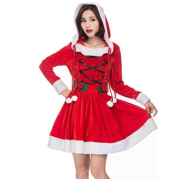 stage wear miss claus dress suit lolita girls christmas fancy party dress santa outfits hoodie santa claus sweetie cosplay comes t220901, Black;red
stage wear miss claus dress suit lolita girls christmas fancy party dress santa outfits hoodie santa claus sweetie cosplay comes t220901, Black;red