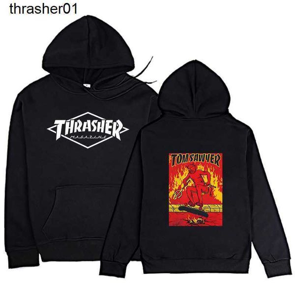men's hoodies designer sweatshirts fashion brand sweater thrasher letter flame print solid oversize sweater street hoodie, Black
men's hoodies designer sweatshirts fashion brand sweater thrasher letter flame print solid oversize sweater street hoodie, Black