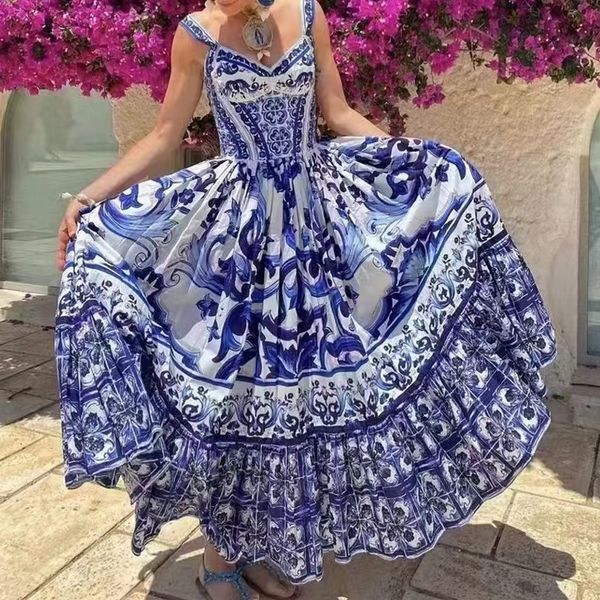 d2022g summer new fashion women's blue and white porcelain grade print tube long dress bohemian wedding dress birthday party dress gift, White;black
d2022g summer new fashion women's blue and white porcelain grade print tube long dress bohemian wedding dress birthday party dress gift, White;black