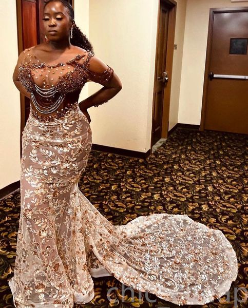 2022 arabic aso ebi mermaid gold prom dresses crystals beaded lace evening formal party second reception birthday engagement gowns dress zj7, Black
2022 arabic aso ebi mermaid gold prom dresses crystals beaded lace evening formal party second reception birthday engagement gowns dress zj7, Black