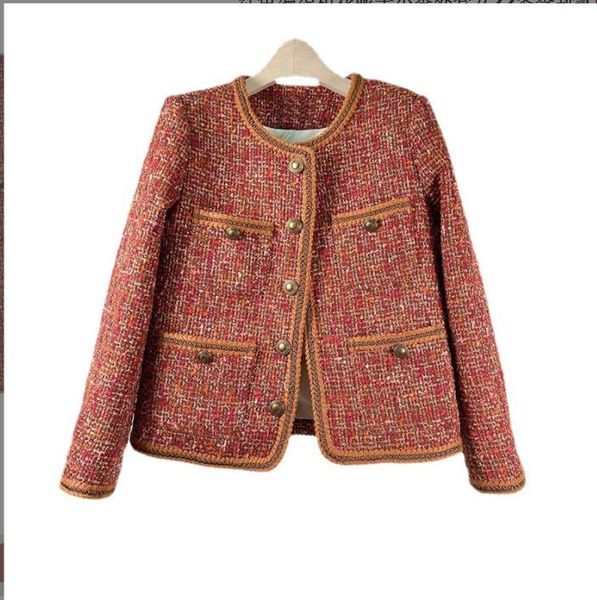 1009 2022 autumn women's jackets coat long sleeve crew neck tweed fashion womens clothes huilin, Black;brown
1009 2022 autumn women's jackets coat long sleeve crew neck tweed fashion womens clothes huilin, Black;brown