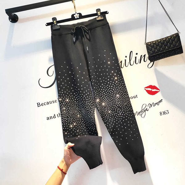 women's pants capris 2022 spring autumn pants women heavy bar drill knitted women pants high waist nine points harem pant ropa mujer t2, Black;white
women's pants capris 2022 spring autumn pants women heavy bar drill knitted women pants high waist nine points harem pant ropa mujer t2, Black;white