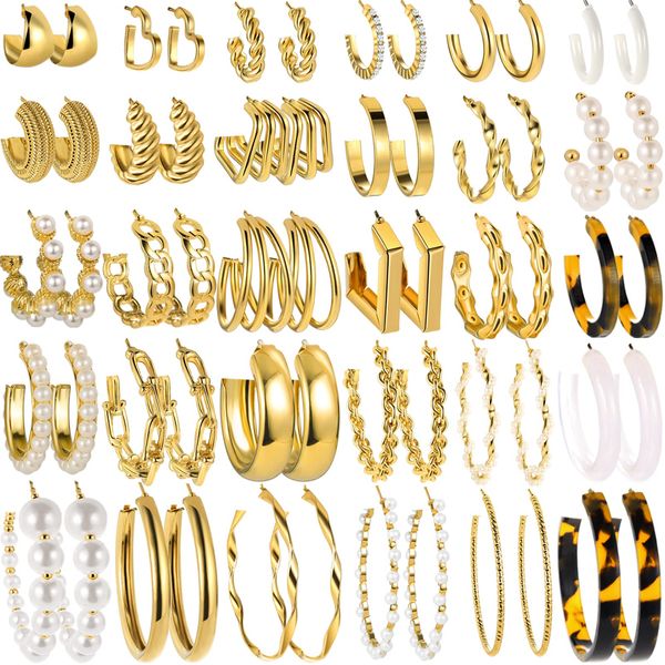 other gold hoop earrings set for women girls fashion pearl chain link acrylic mtipack hypoallergenic trendy pack birthday party jewe amclm, Golden;silver
other gold hoop earrings set for women girls fashion pearl chain link acrylic mtipack hypoallergenic trendy pack birthday party jewe amclm, Golden;silver