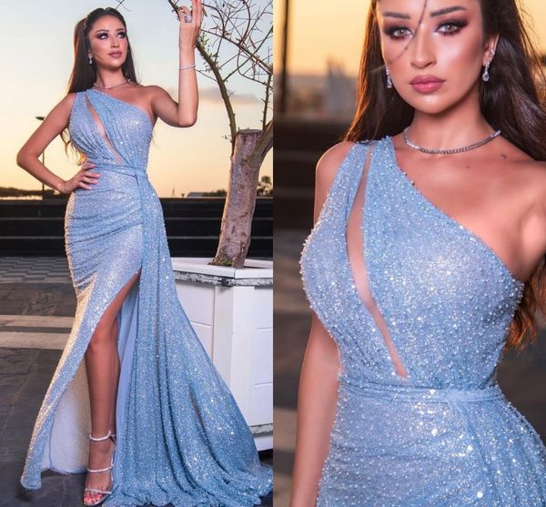 glitter sky blue mermaid evening dress one shoulder sequins beading split formal prom gowns for women party wear 2023 arabic dubai vestidos, Black;red
glitter sky blue mermaid evening dress one shoulder sequins beading split formal prom gowns for women party wear 2023 arabic dubai vestidos, Black;red