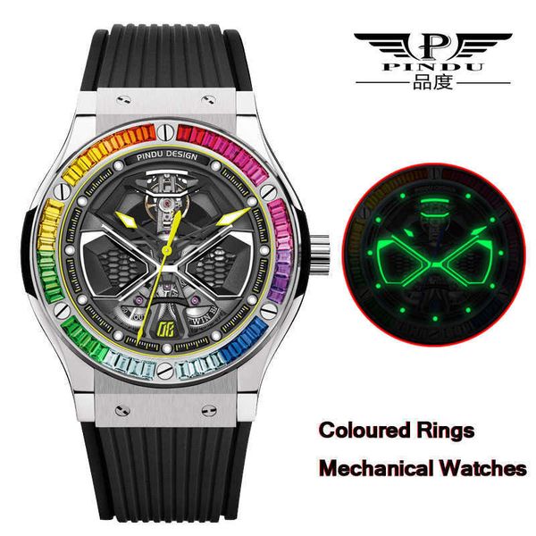 wristwatches 2022 pindu design luxury brand men es wheel rainbow automatic for business mechanical reloj hombre, Slivery;brown
wristwatches 2022 pindu design luxury brand men es wheel rainbow automatic for business mechanical reloj hombre, Slivery;brown