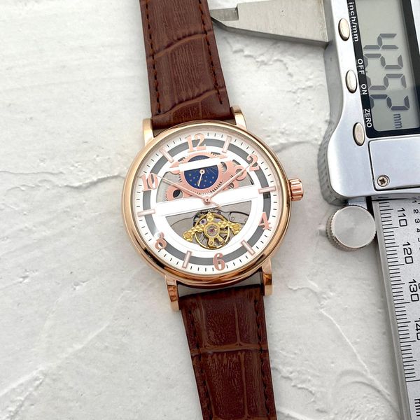 brand luxury men watches moon phase business mens designer watch genuine leather strap mechanical automatic 44mm gold wristwatches for men&#, Slivery;brown
brand luxury men watches moon phase business mens designer watch genuine leather strap mechanical automatic 44mm gold wristwatches for men&#, Slivery;brown