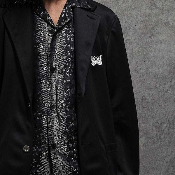 needles limited angels embroidery sports casual suit jacket men's and women's same yin-yang stripe jacket top, Black;brown
needles limited angels embroidery sports casual suit jacket men's and women's same yin-yang stripe jacket top, Black;brown