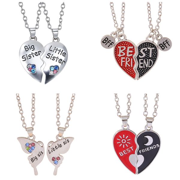 fashion splicing good freind pendant necklace designer jewelry silver plated big sis little sister letter butterfly heart necklace woman fri
fashion splicing good freind pendant necklace designer jewelry silver plated big sis little sister letter butterfly heart necklace woman fri