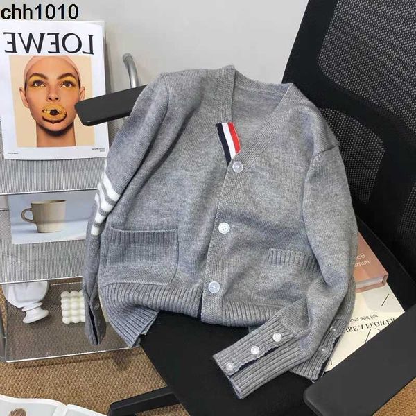 designer net red tide brand leisure tb four bar sweater jacket cardigan women's autumn v-neck white thin coat, White;black
designer net red tide brand leisure tb four bar sweater jacket cardigan women's autumn v-neck white thin coat, White;black