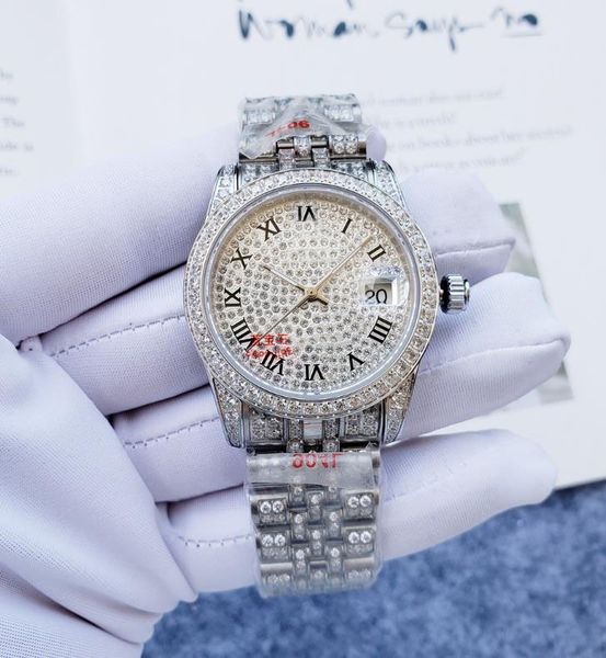 men's luxury diamond watch designer 36mm woman watch mechanical automatic fashion waterproof watches 904l stainless steel belt, Slivery;brown
men's luxury diamond watch designer 36mm woman watch mechanical automatic fashion waterproof watches 904l stainless steel belt, Slivery;brown