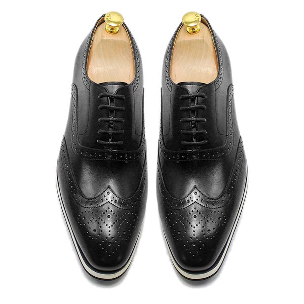 summer autumn genuine leather wingtip platform mens oxford shoes pointed toe lace-up oxfords dress brogue handmade shoe for men, Black
summer autumn genuine leather wingtip platform mens oxford shoes pointed toe lace-up oxfords dress brogue handmade shoe for men, Black