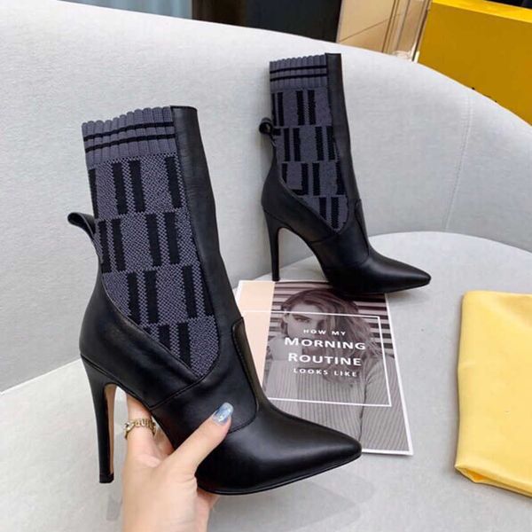 designer boots knitted womenautumn winter socks boots stiletto boot, Black
designer boots knitted womenautumn winter socks boots stiletto boot, Black