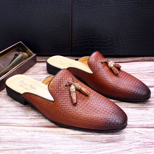 luxury brand half shoes for men genuine leather brown blue flat mules black casual shoes mens fashion mocassin homme chaussure
luxury brand half shoes for men genuine leather brown blue flat mules black casual shoes mens fashion mocassin homme chaussure