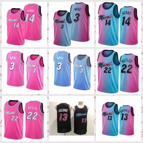 college wear 2021 low-priced men retro classic basketball jersey tyler 14 herro 13 ado jimmy 22 butler dwyane 3 wade vintage breathable shor, Black
college wear 2021 low-priced men retro classic basketball jersey tyler 14 herro 13 ado jimmy 22 butler dwyane 3 wade vintage breathable shor, Black