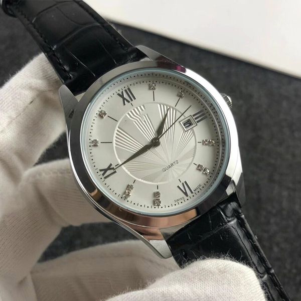 luxury brand men's quartz watch fashion casual diamond with calendar stainless steel case leather watches, Slivery;brown
luxury brand men's quartz watch fashion casual diamond with calendar stainless steel case leather watches, Slivery;brown